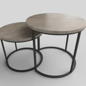 Set 2 mese de cafea Oreo, Ø43/53XH35/45 CM