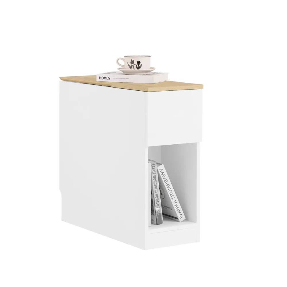 Pre-sare SoBuy FBT162-WN Noptiere cu 3 compartimente, Masuta de cafea Noptiere pentru Canapea Sufragerie Sufragerie Bucata...