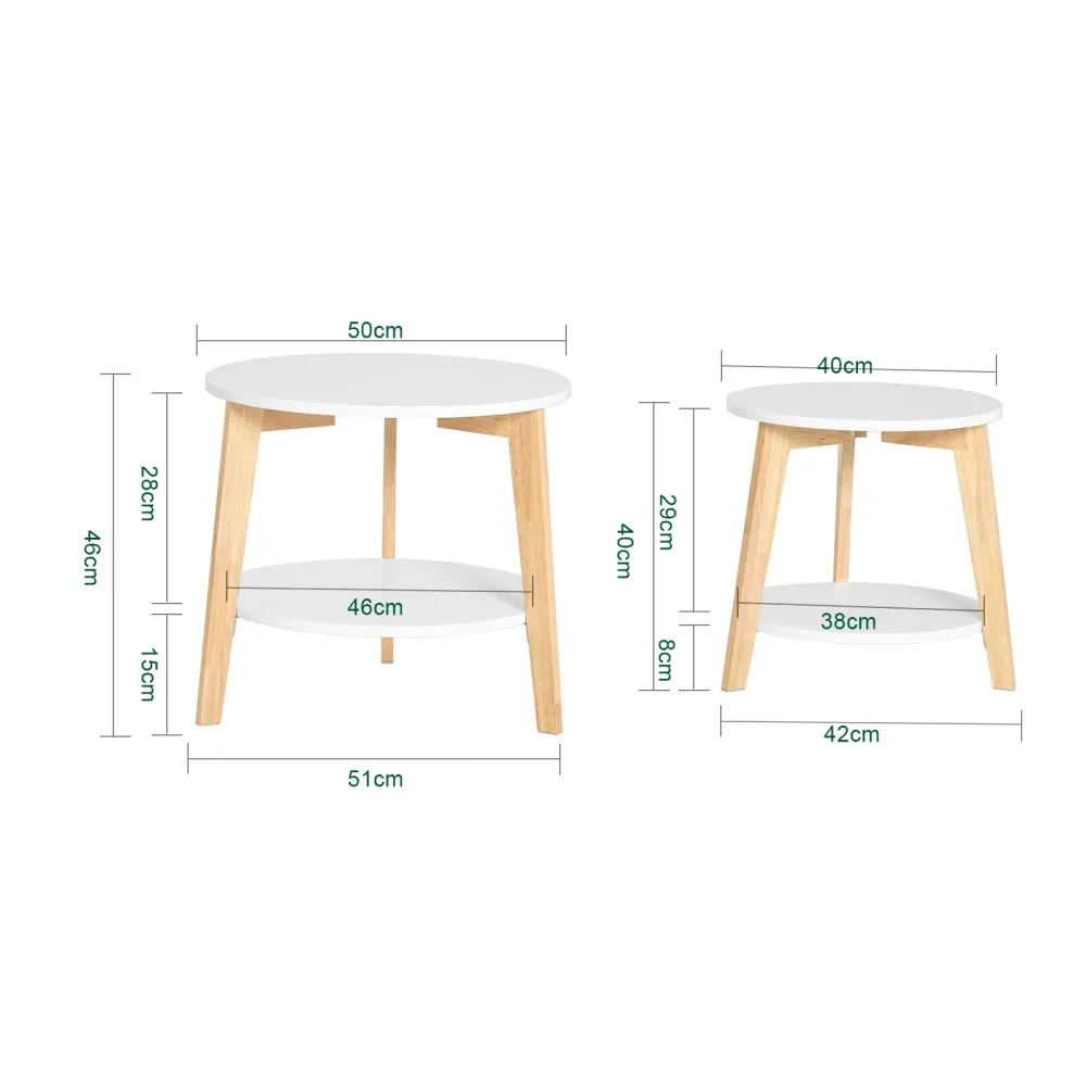 Pre-sare SoBuy Mese joase 2 bucati ?51xH46cm FBT75-W