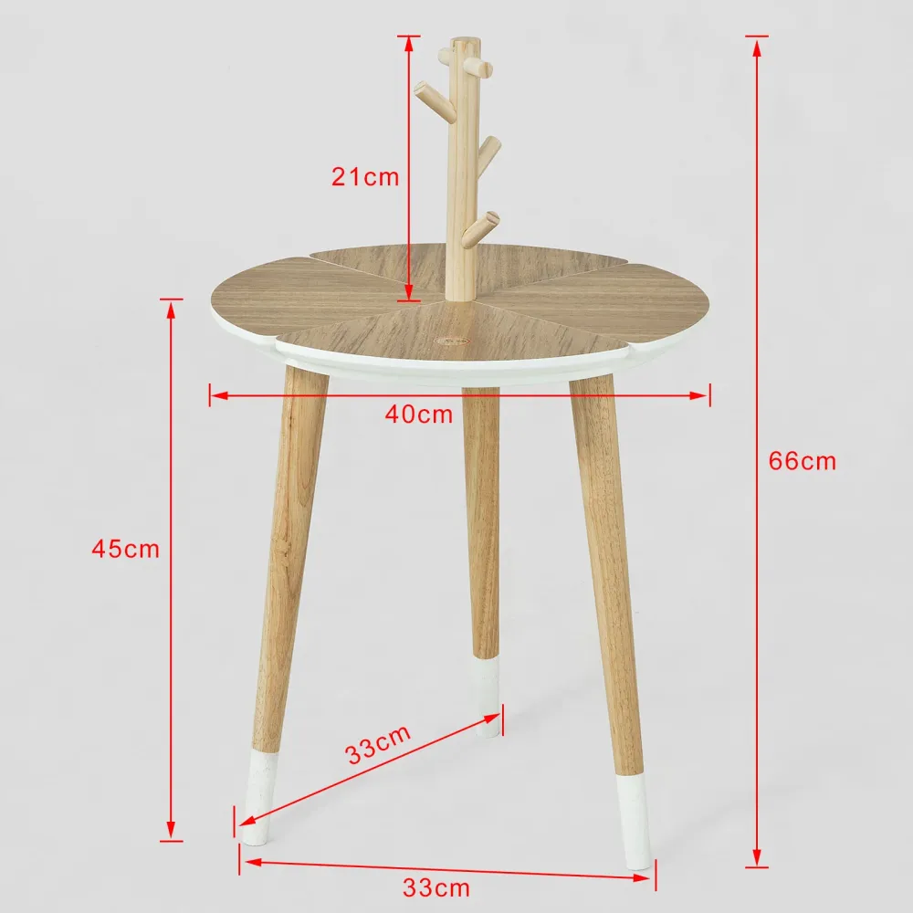 SoBuy Masuta de cafea cu suport pentru pahare ?40xH66cm FBT38-WN