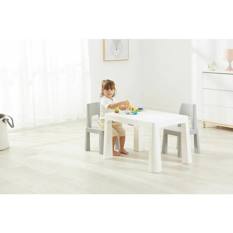 Set masuta si doua scaune, FreeON, Neo, Pentru copii, Cu doua sertare, Cu masa reglabila la doua inaltimi, Conform cu stan...