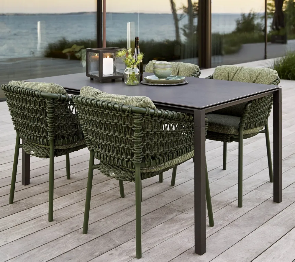 Masa de exterior Cane-line Pure 150x90 cm Light grey/Basalt