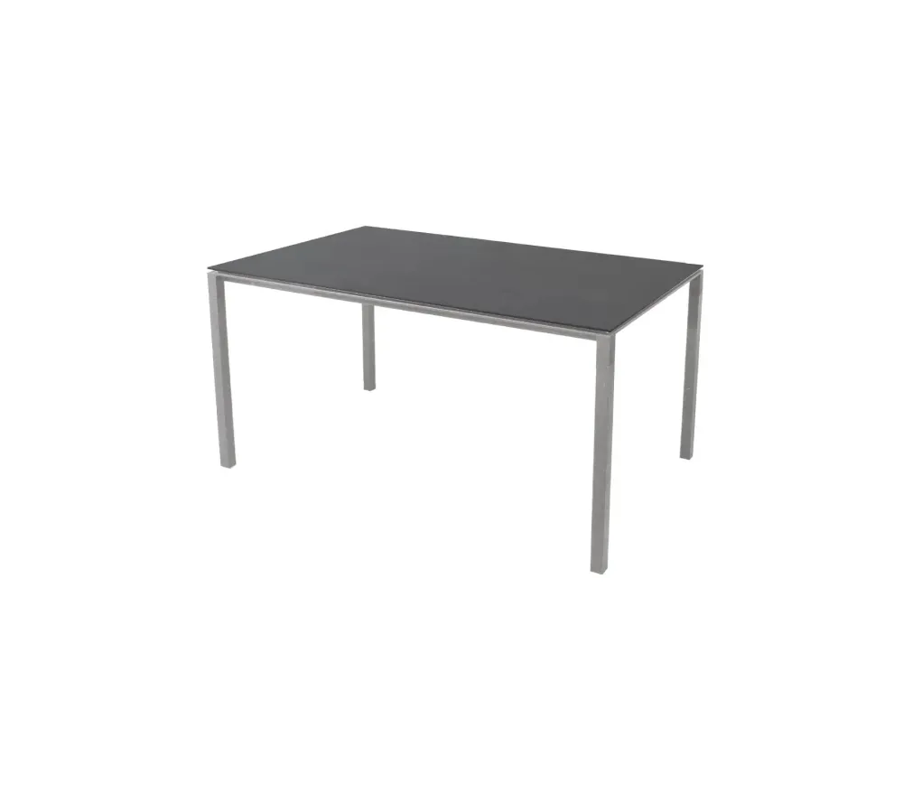 Masa de exterior Cane-line Pure 150x90 cm Light grey/Ceramic Nero