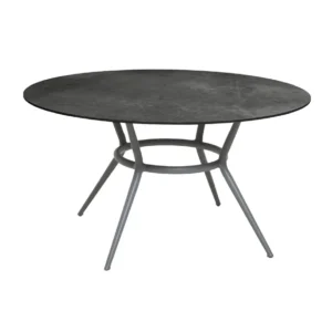 Masa de exterior rotunda Cane-line Joy Light Grey/Dark grey HPL