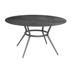 Masa de exterior rotunda Cane-line Joy Light Grey/Fossil Black