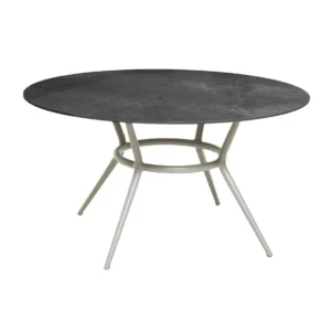 Masa de exterior rotunda Cane-line Joy Taupe/Fossil black