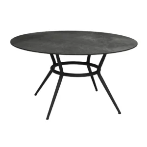 Masa de exterior rotunda Cane-line Joy Taupe/HPL, Dark grey