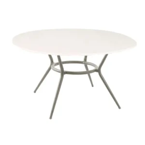 Masa de exterior rotunda Cane-line Joy Taupe/Travertine look