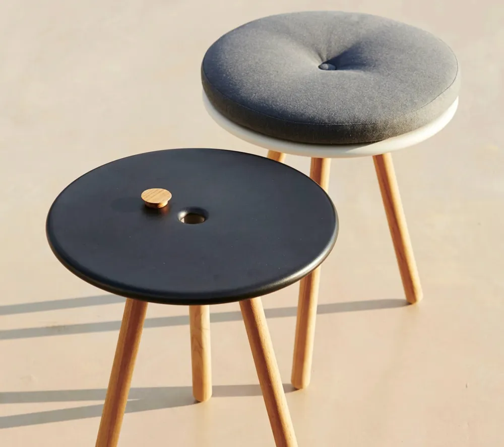 Masuta/taburet Cane-line Area Teak w/Lava grey