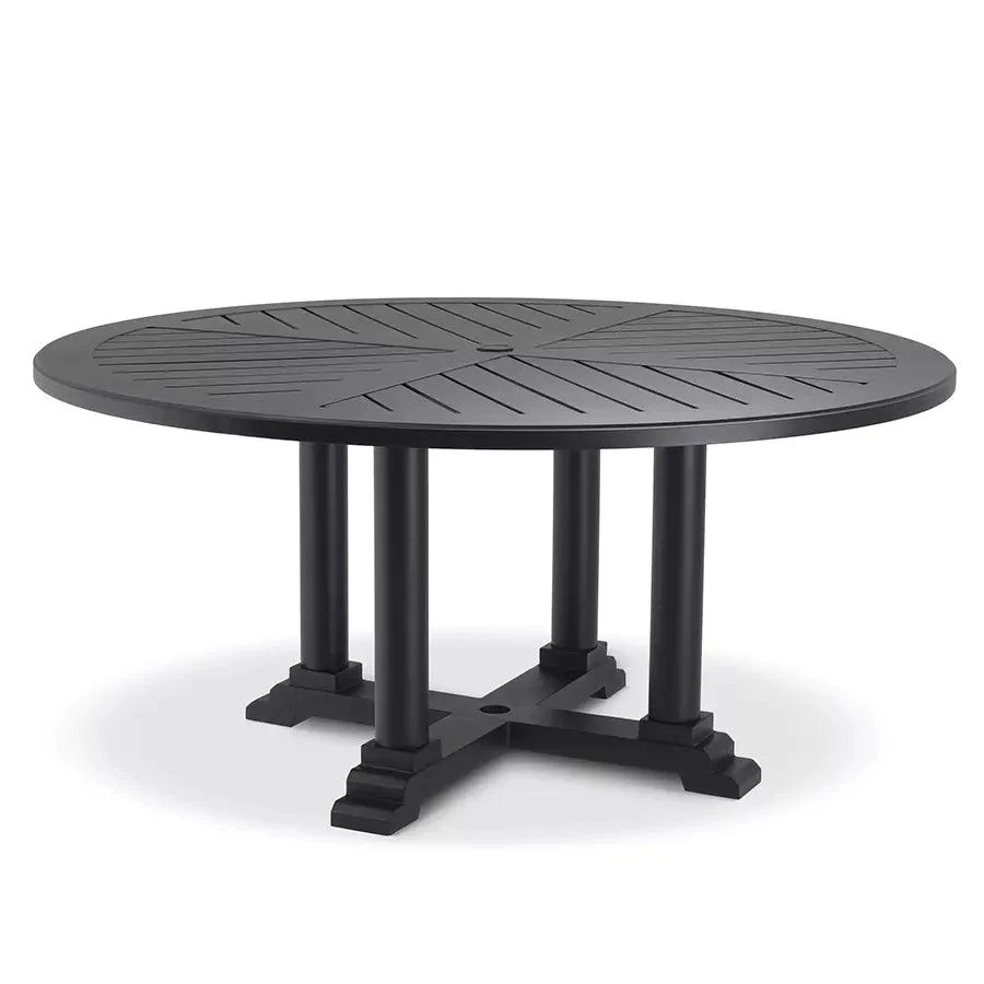 Masa neagra rotunda pentru exterior 160 cm Bell Eichholtz