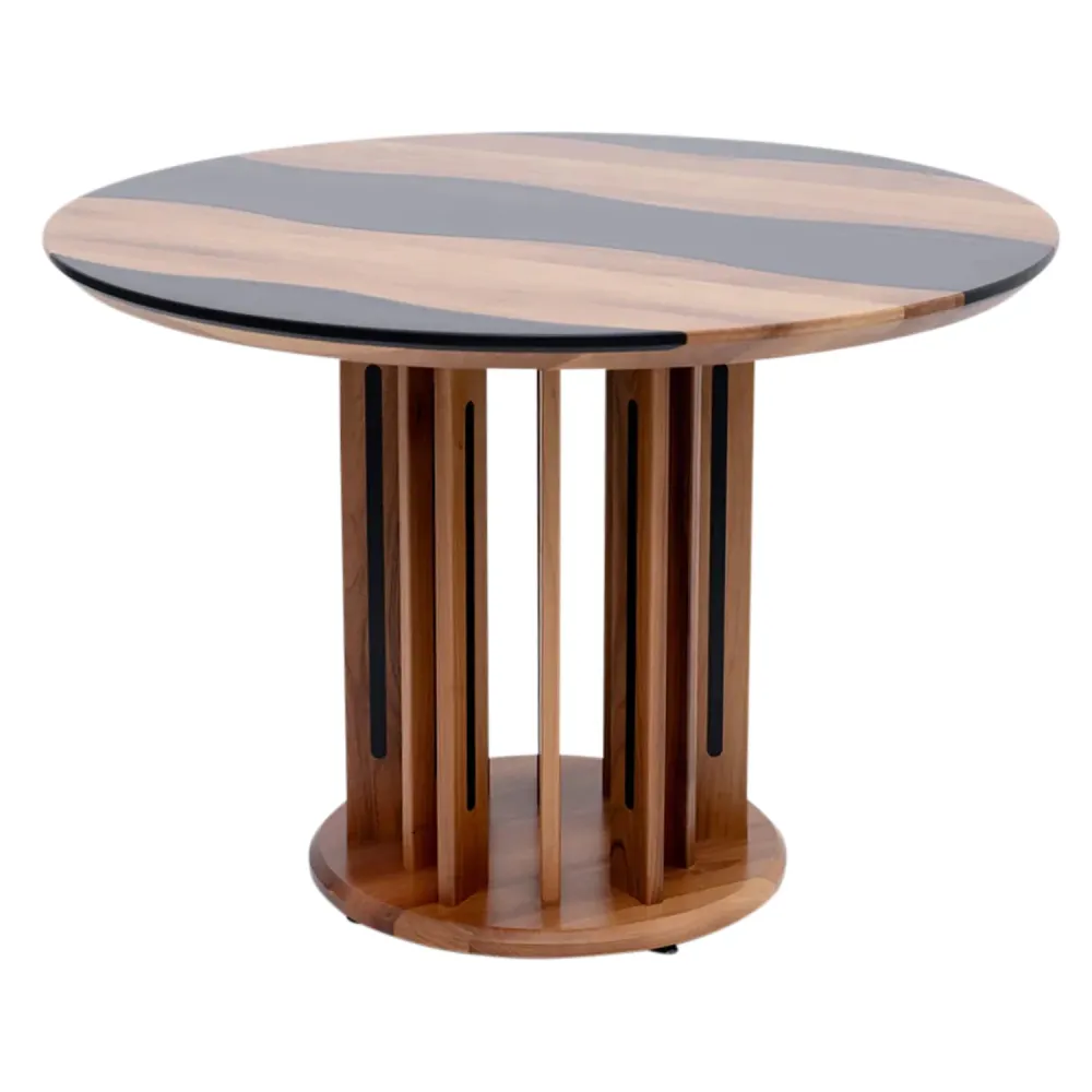 Masa rotunda River, Diametru 120Cm, Lemn De Nuc