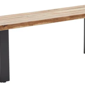Banca Moderna din Lemn de Salcam si Otel Carbon - 180x45x40 cm
