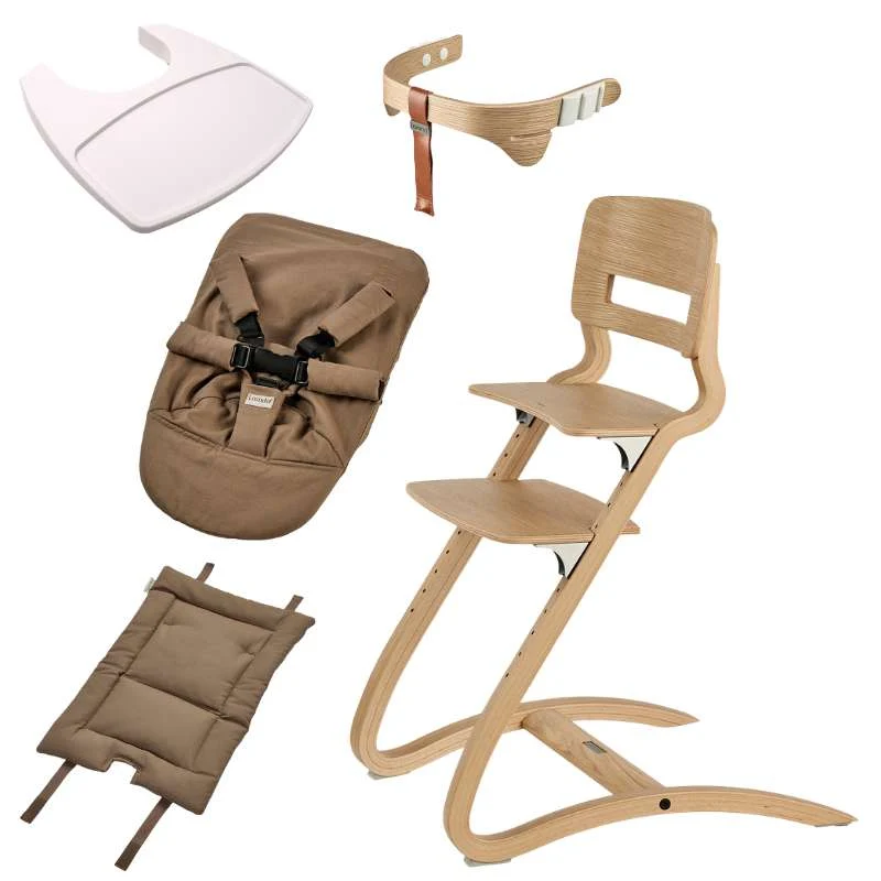 Leander Louie™ Scaun înalt u. Suport - Stejar - Natural