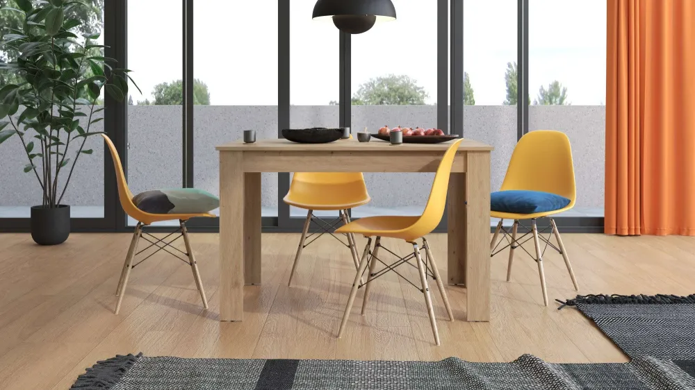 Masa de sufragerie extensibila Hamar culoare stejar 120-160 cm