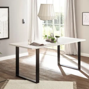 Masa de sufragerie »SHERWOOD«, cu aspect de lemn alb, 180x80 cm