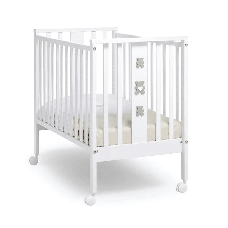 Cosleeper Mediu 0 - 3ani 65x110cm lemn Mini Ursuleti cu Saltea si Set complet protectii si lenjerii incluse Erbesi
