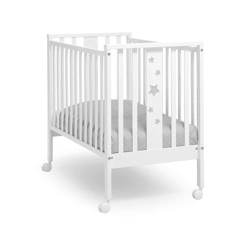 Cosleeper Mediu 0 - 3ani 65x110cm lemn Mini Stele cu Saltea si Set complet protectii si lenjerii incluse Erbesi