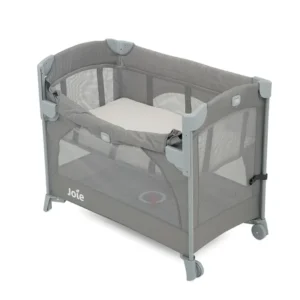 Joie - Patut pliant pentru cosleeping Kubbie Foggy Gray
