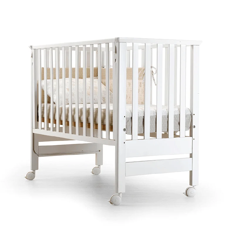 Pat Economic CoSleeping Atasabil Contact Alb cu saltea inclusa si suport Antireflux Lemn Fag Italia