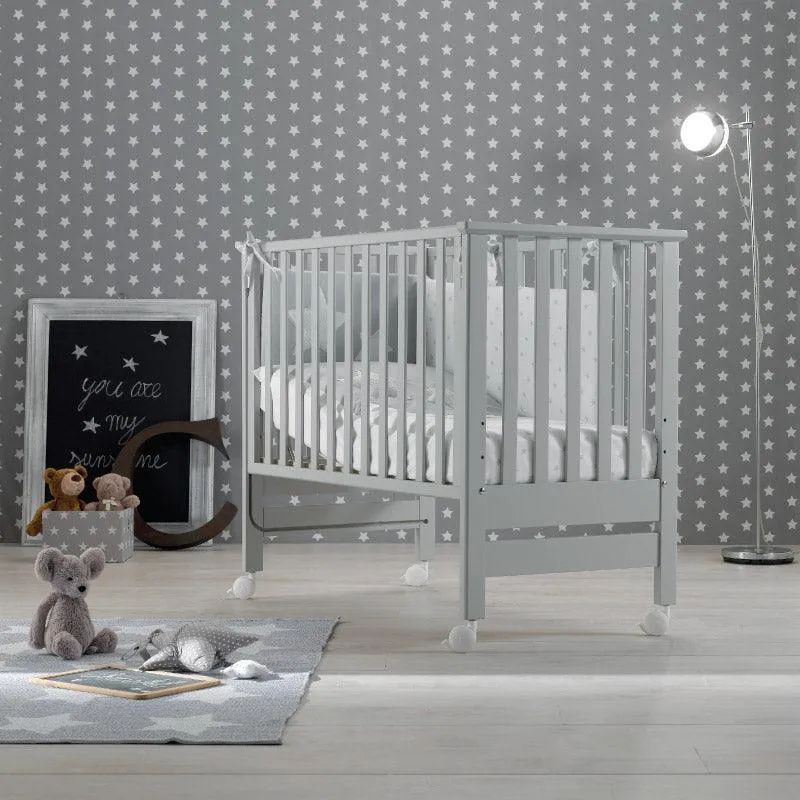 Pat Economic CoSleeping Atasabil Contact Gri cu saltea inclusa si suport Antireflux Lemn Fag Italia