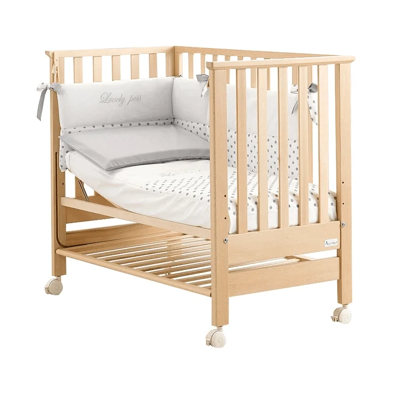 Pat Economic CoSleeping Atasabil Contact Natural cu saltea inclusa si suport Antireflux Lemn Fag Italia