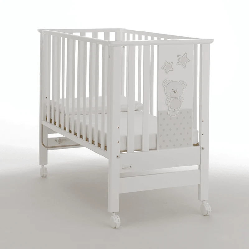 Patut co-sleeping Lemn 3in1 Contact Art Salteluta Inclusa & Suport Antireflux Alb