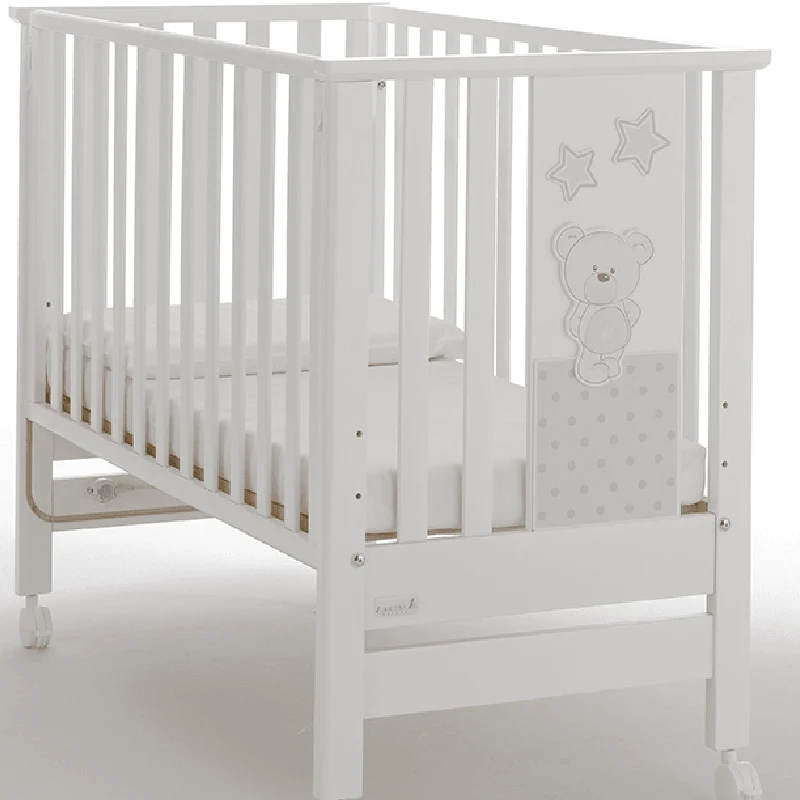 Patut co-sleeping Lemn 3in1 Contact Art Salteluta Inclusa & Suport Antireflux Alb