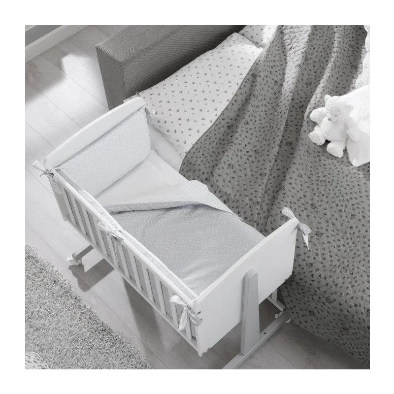 Patut co-sleeping Ninna Alb Lemn Fag salteluta & lenjerie inclusa Erbesi
