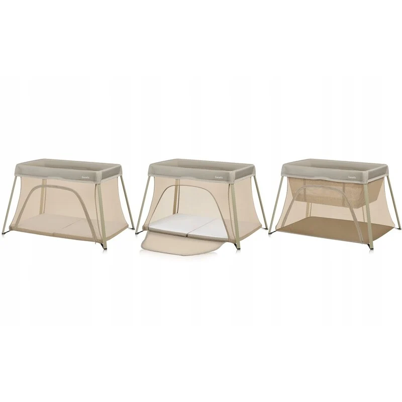 Patut multifunctional, Lionelo, Alice, 3 1, 2 trepte de inaltime pentru saltea, Pliabil, Material rezistent Oxford 300D, C...