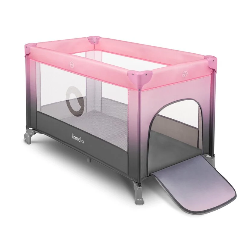 Patut pliant, Lionelo, Stefi, Cu un nivel, Cu intrare laterala cu fermoar, 2 roti, 120x60 cm, Conform cu standardul europe...