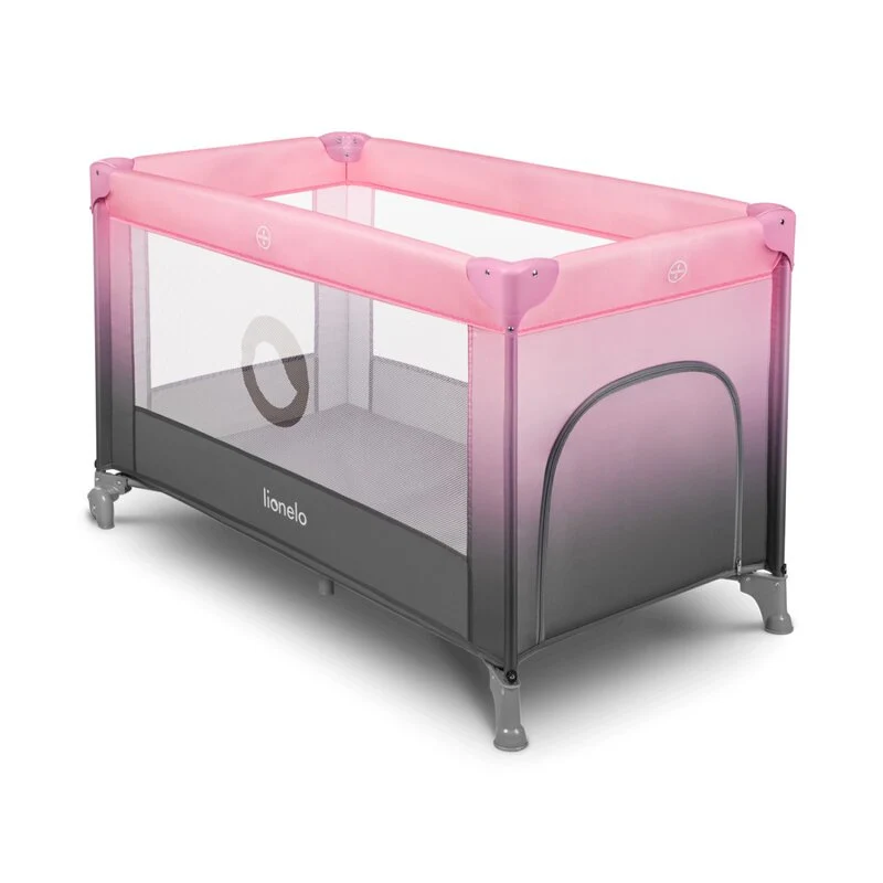 Patut pliant, Lionelo, Stefi, Cu un nivel, Cu intrare laterala cu fermoar, 2 roti, 120x60 cm, Conform cu standardul europe...