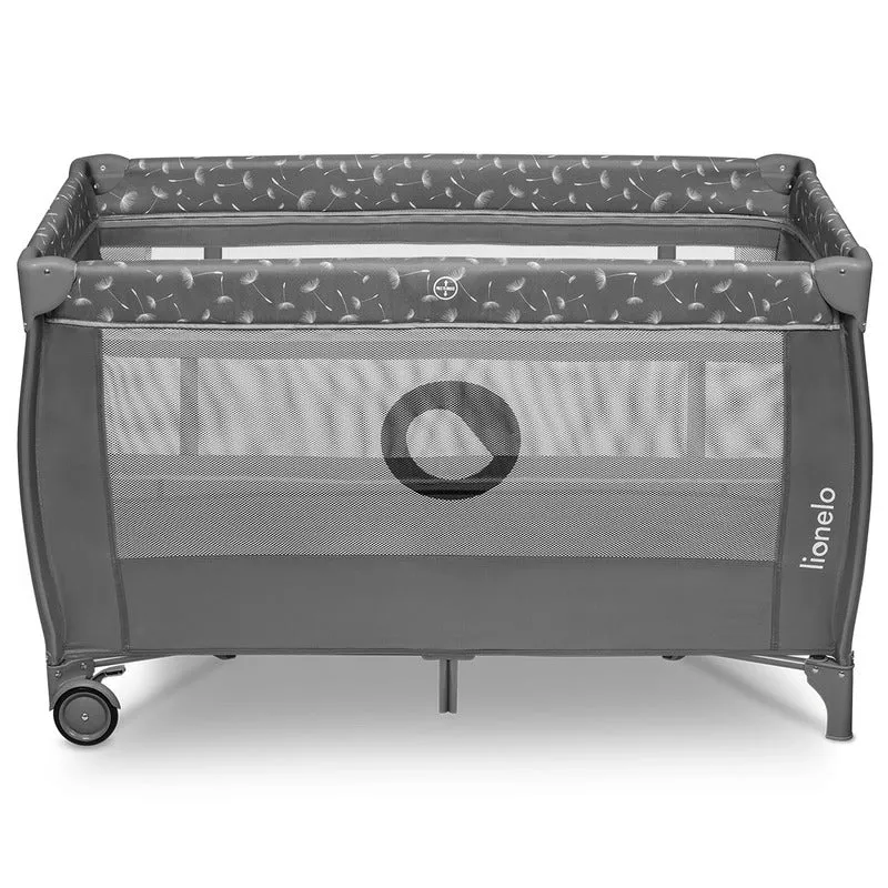 Patut pliant, Lionelo, Stefi Plus, Cu doua nivele, Cu intrare laterala cu fermoar, 2 roti, 120x60 cm, Conform cu standardu...