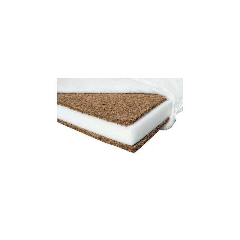 Saltea patut bebe, Babyneeds, Cocos Confort II, Cu husa detasabila, Antialergica, Cu fibre de cocos si strat de burete, 90...
