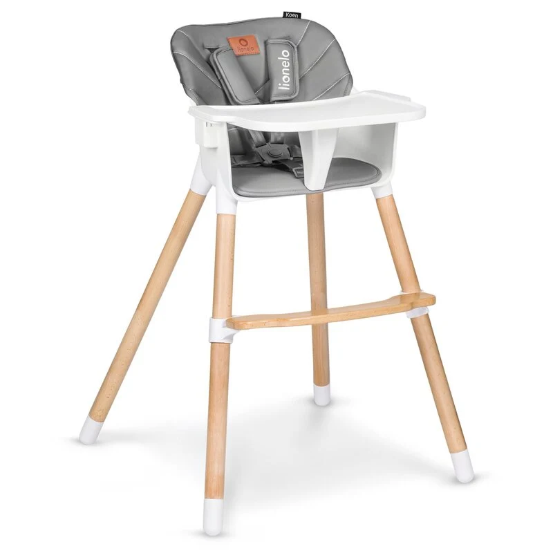 Scaun de masa, Lionelo, Koen, Din fag, 2 1, Transformabil, Sustine 30 kg, 6 luni+, Conform cu standardul european de secur...