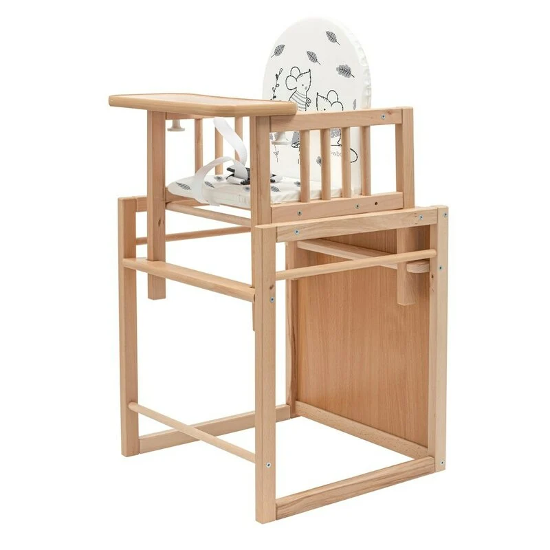Scaun de masa, New Baby, 2 1, Transformabil masuta si scaun, Din lemn, Inaltime 93 cm, Jerry