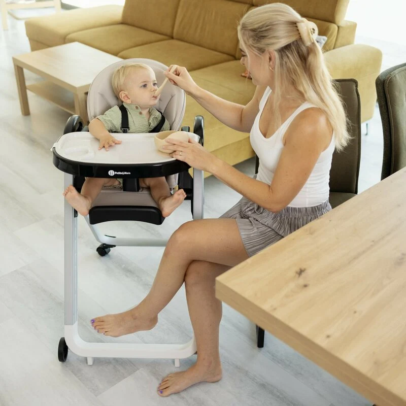 Scaun de masa, Petite&Mars, Tasty, Multifunctional, Pana la 15 kg, Reglabil pe inaltime 7 pozitii, Spatar reglabil pana la...