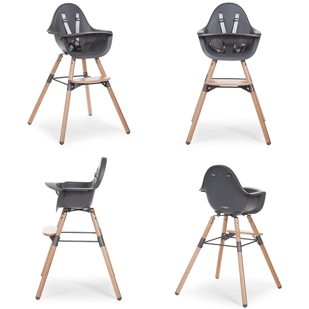 Scaun de masa reglabil inaltime Childhome Evolu 2 Natural Antracit
