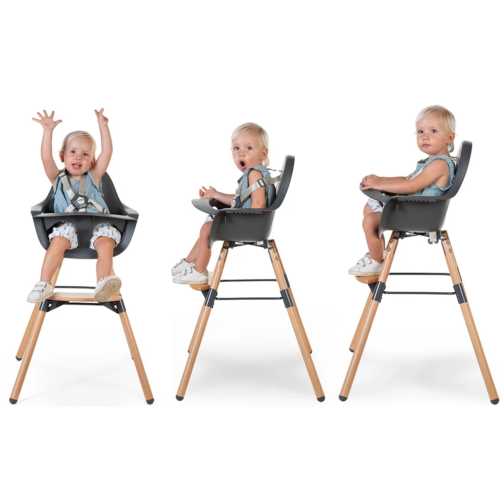 Scaun de masa reglabil inaltime Childhome Evolu 2 Natural Antracit