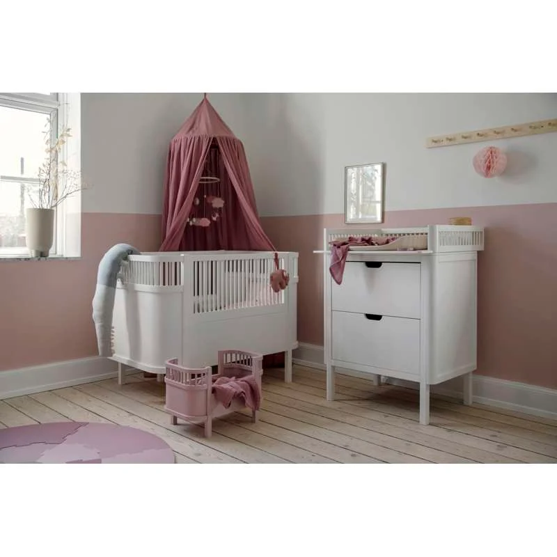 Sebra Patul și Masa de Schimbat cu Accesorii - Alb Clasic - Pachet Deluxe 5