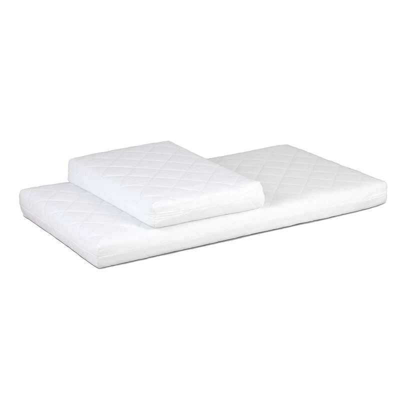 Set saltele, Pentru copii, 190x70x11 cm (140x70x11 cm + 50x70x11 cm ), Fibra de cocos si spuma, Husa detasabila si lavabil...