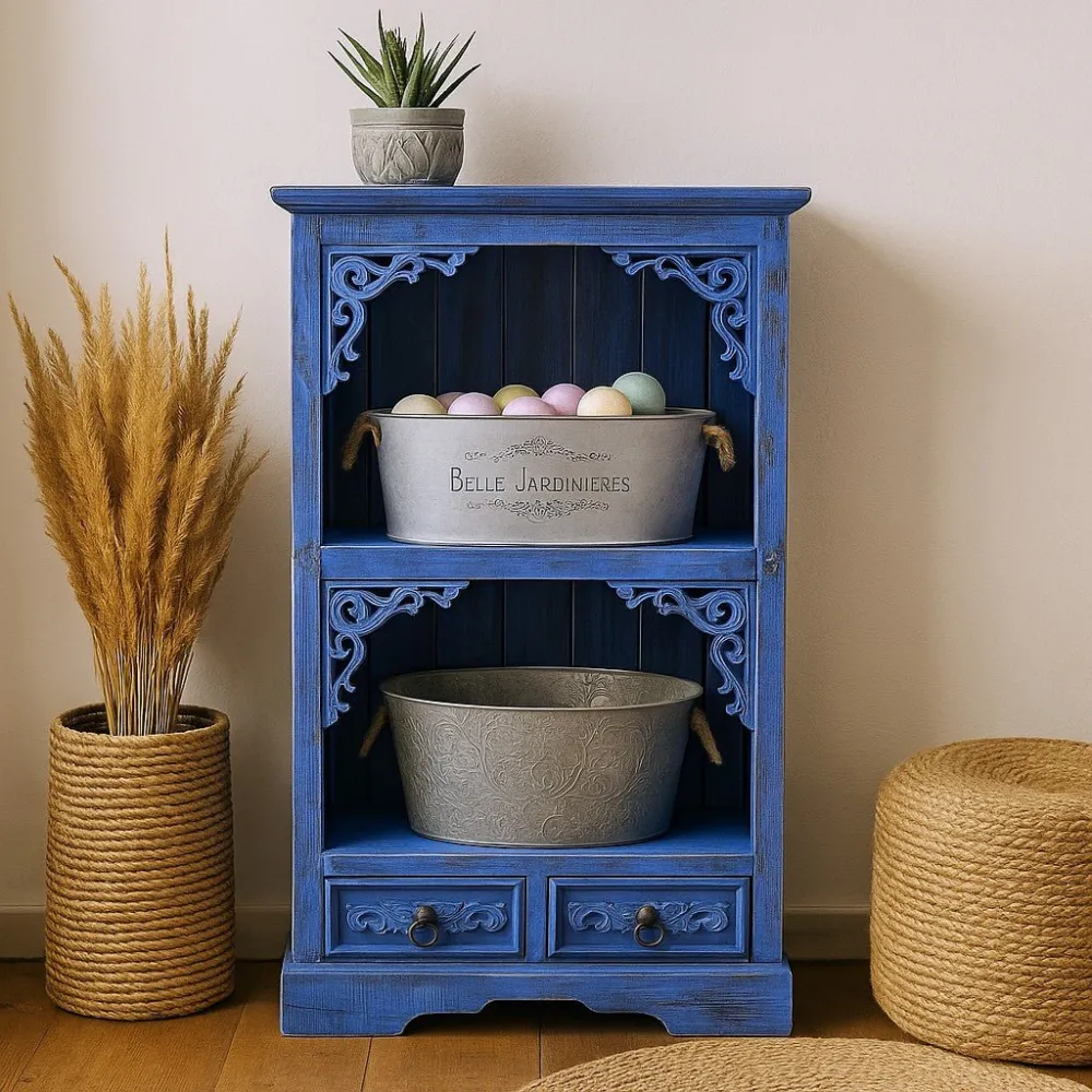 Dulap de baie Albasia Bluewash