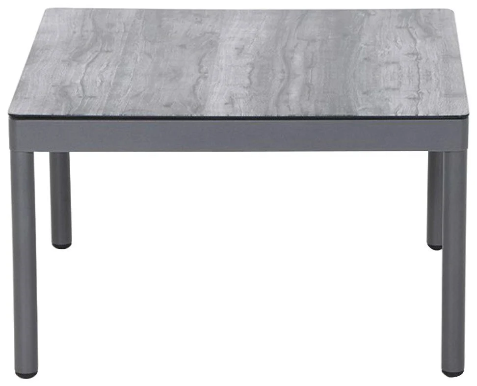 Masă grădină Siena Carim din aluminiu si sticla, 70x70 cm
