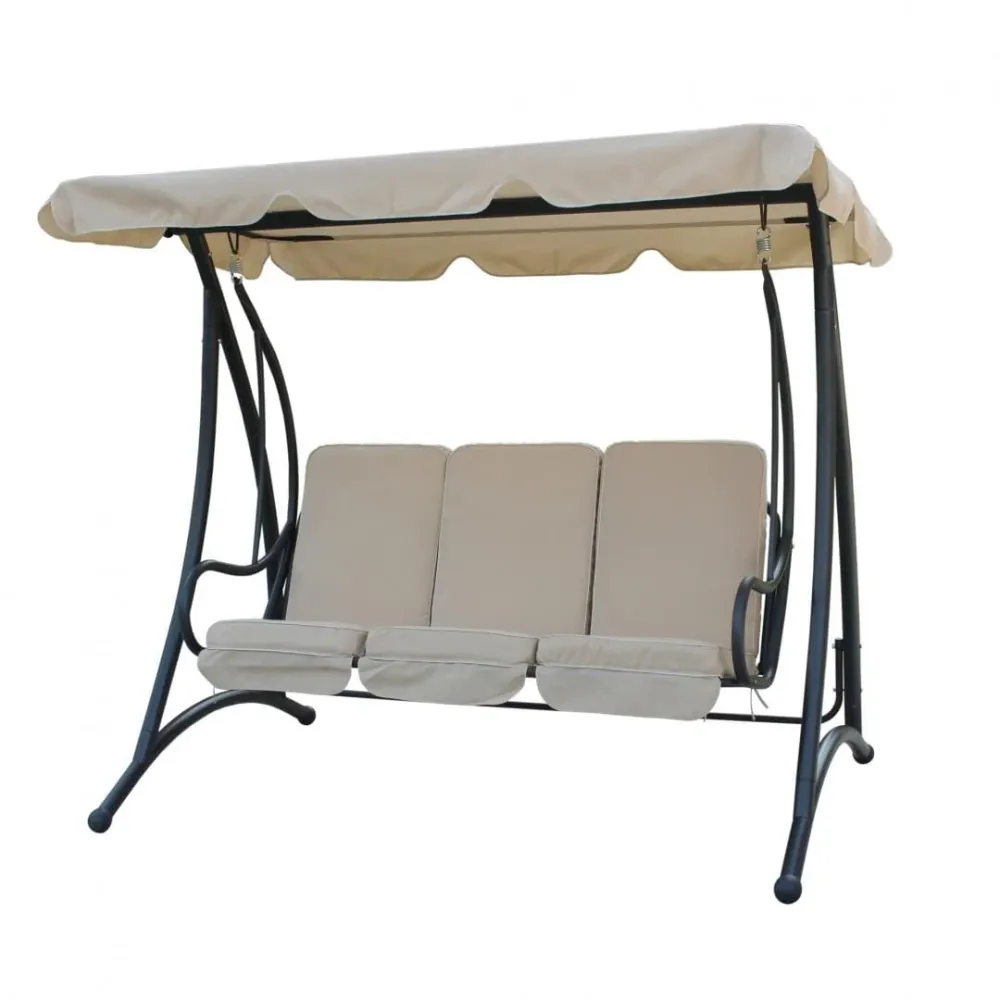 Balansoar de Gradina Heinner STBL001 | 3 Locuri, Crem, 201x120x172cm