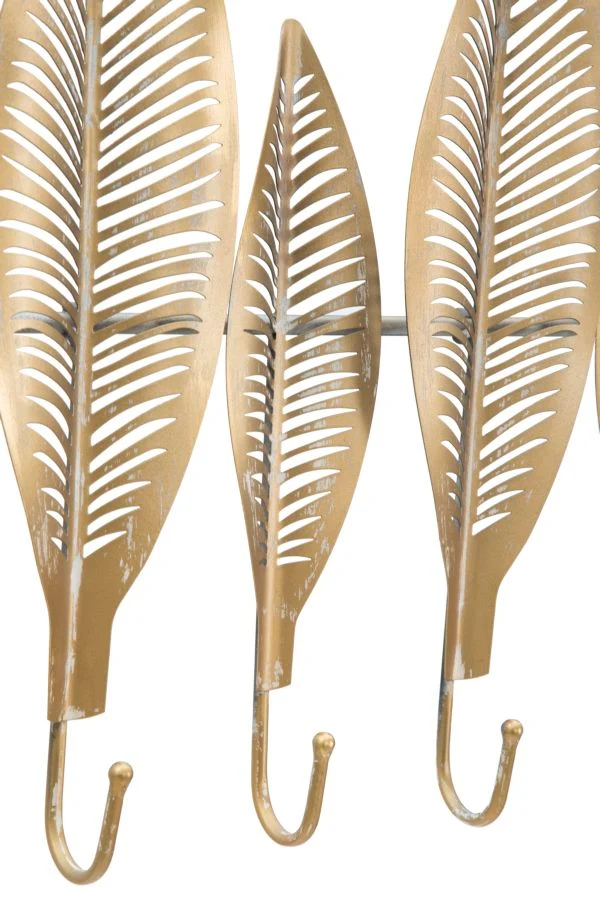 Cuier Mauro Ferretti Long Leaf 65X42,5X6 cm, Auriu