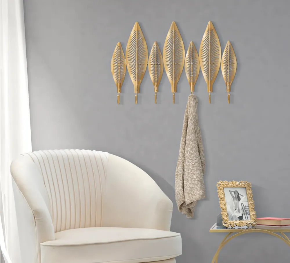 Cuier Mauro Ferretti Long Leaf 65X42,5X6 cm, Auriu