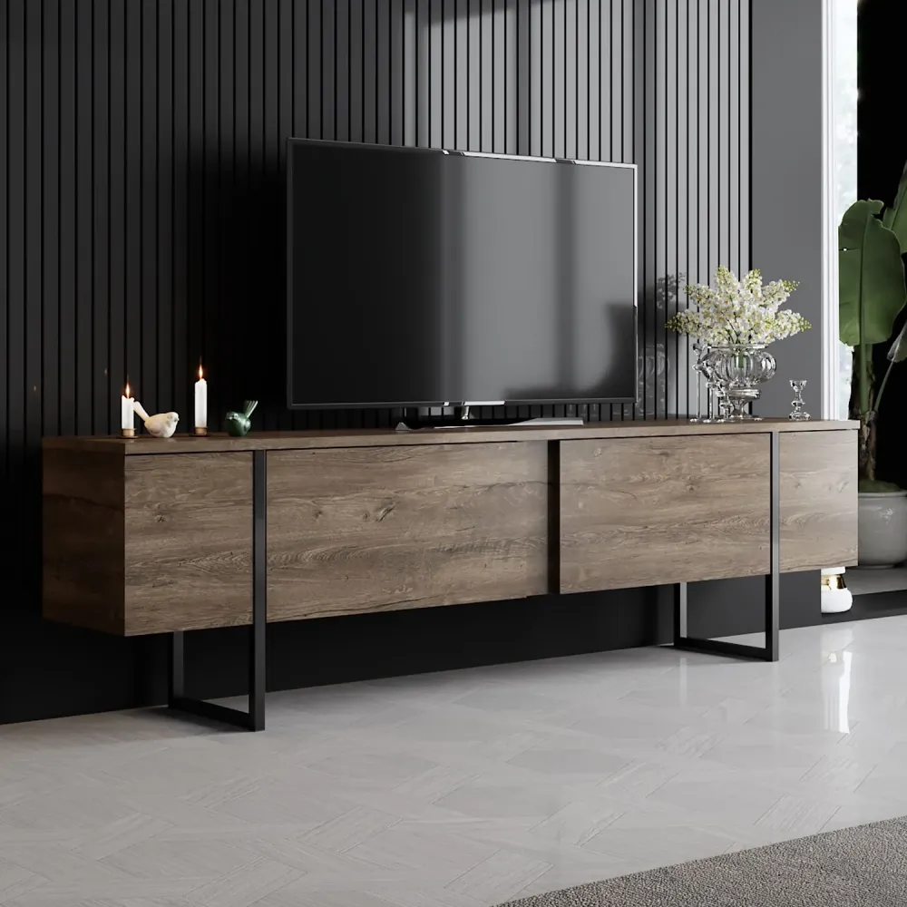 Comodă TV Asi Home Luxe - Nuc, Negru