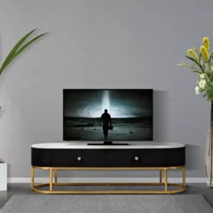Comoda TV Mauro Ferretti Montpellier Black 150X42X45 cm, Multicolor