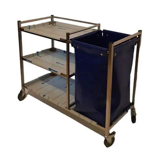 Carucior lenjerie, structura inox