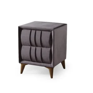 Noptiera BAROK, stofa catifelata gri antracit - Setra 811, 51x48x66 cm