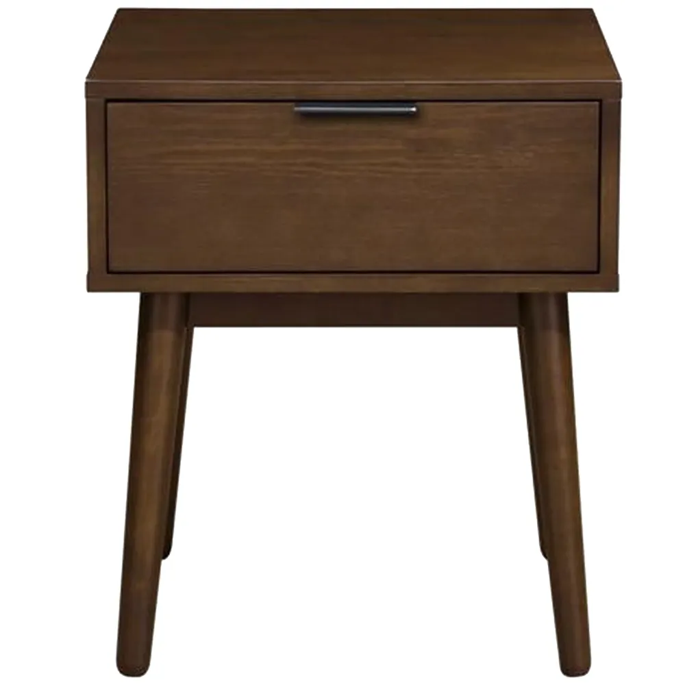Noptiera CASSINA, nuc, furnir, cu un sertar, 45x40x53 cm
